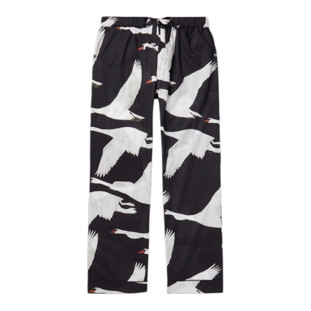 Desmond & Dempsey Leda Printed Cotton Pyjama Trousers M